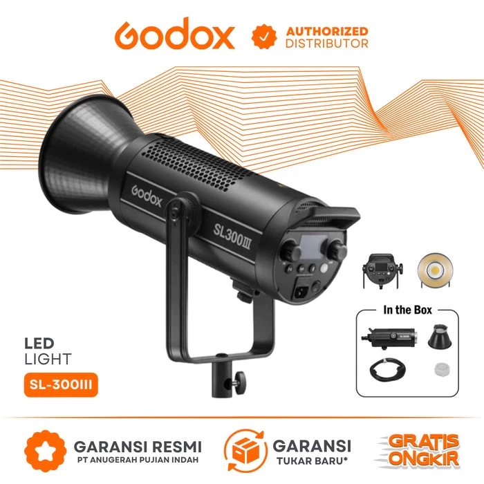 SL300 only - Godox SL-300iii Daylight Led Photography Video Light Bowens Mount With Fan Cooling