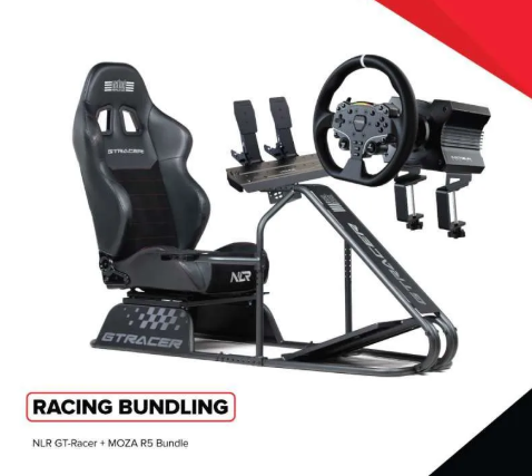 Next Level Racing GTRacer with MOZA Racing R5 Bundle 2 Pedals - Racing Simulator Cockpit
