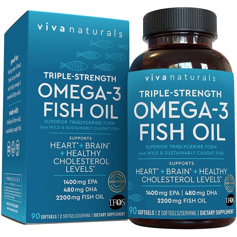 Viva Naturals Omega 3 Fish Oil 2200 mg Suplemen Kesehatan