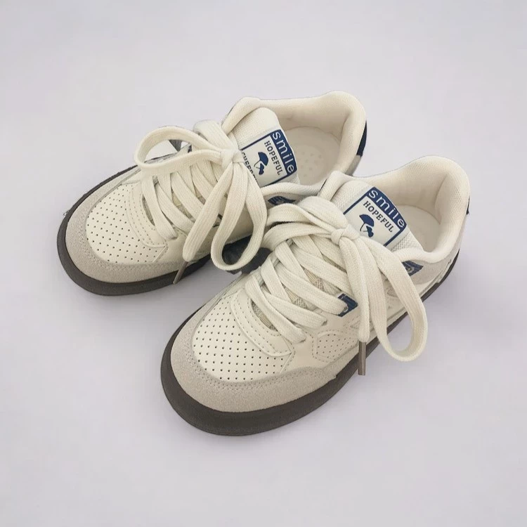 Kiwari Shoes - Sepatu Sneakers Wanita Nevaeh Beige Casual Korea Inspired Design