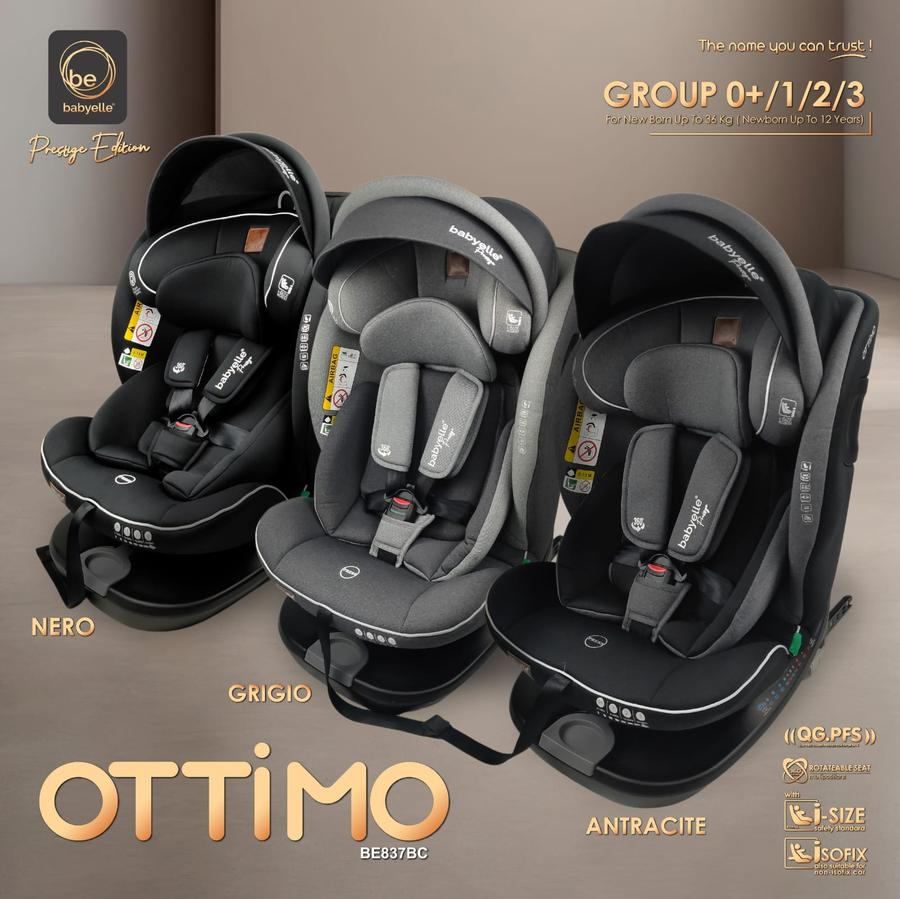 Babyelle Ottimo Prestige Edition Rotate Isofix Car Seat BE 837 - Antracite
