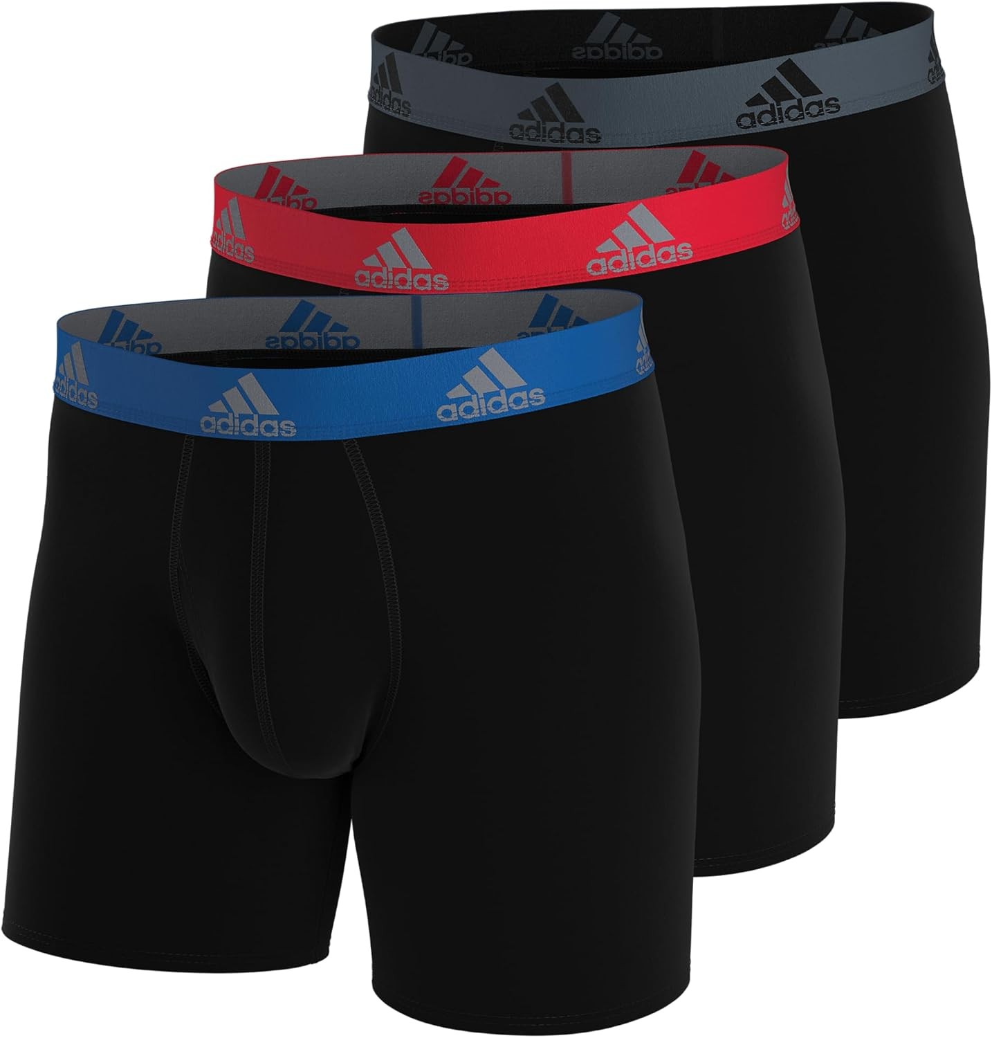 pakaian Dalam Singkat Microfiber Boxer Pria Adidas, performa atletik (3 bungkus)