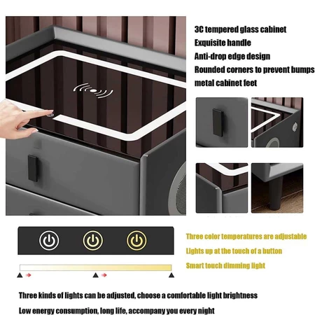 Nakas Bluetooth/New Technology Smart Home Furniture Light Wireless Charger/Smart Nakas
