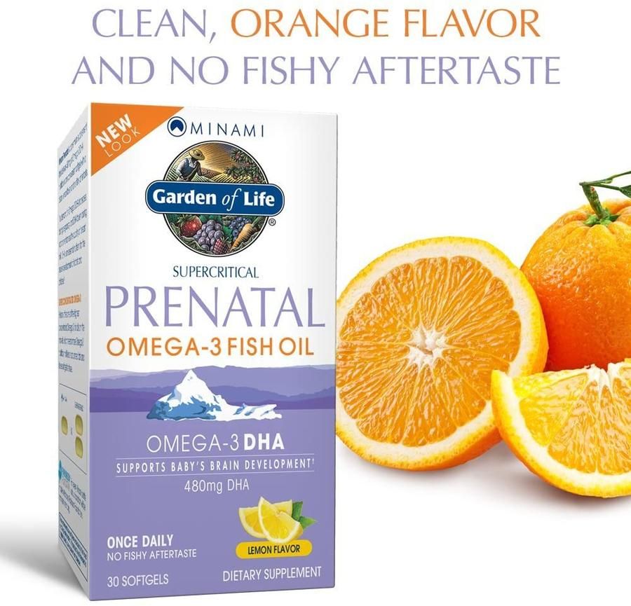 Garden of Life Prenatal DHA Omega 3 Fish Oil Supplement Vitamin Hamil