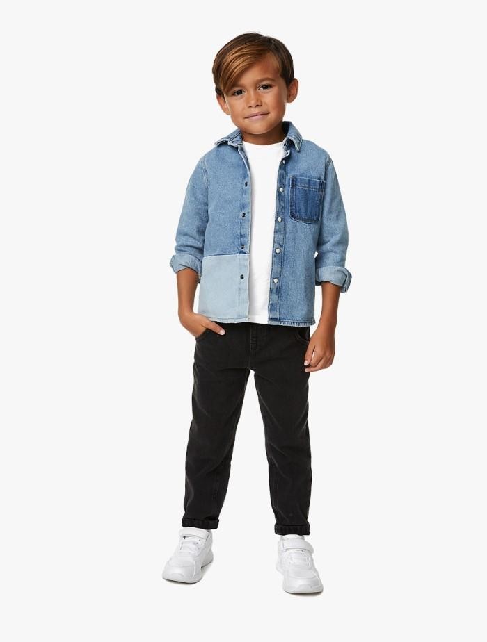 big sale M&S - Kemeja Anak - 2pc Denim Shirt & T-Shirt Set - Denim