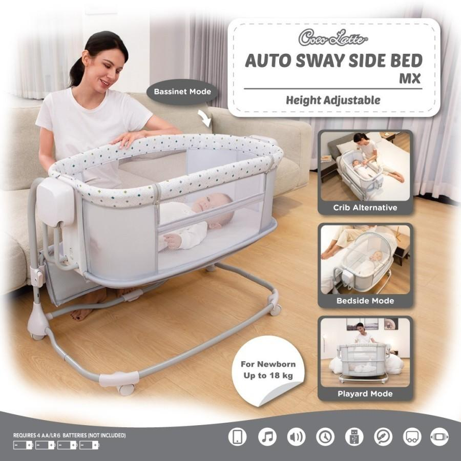 Cocolatte Auto Sway Swing Sidebed MX / Box Tidur Bayi Ayun Elektrik - MX - LIGHT GREY, PLASTIC WRAP