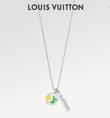 Kalung Necklace Man LV Louis Vuitton Monogram Play Pendant