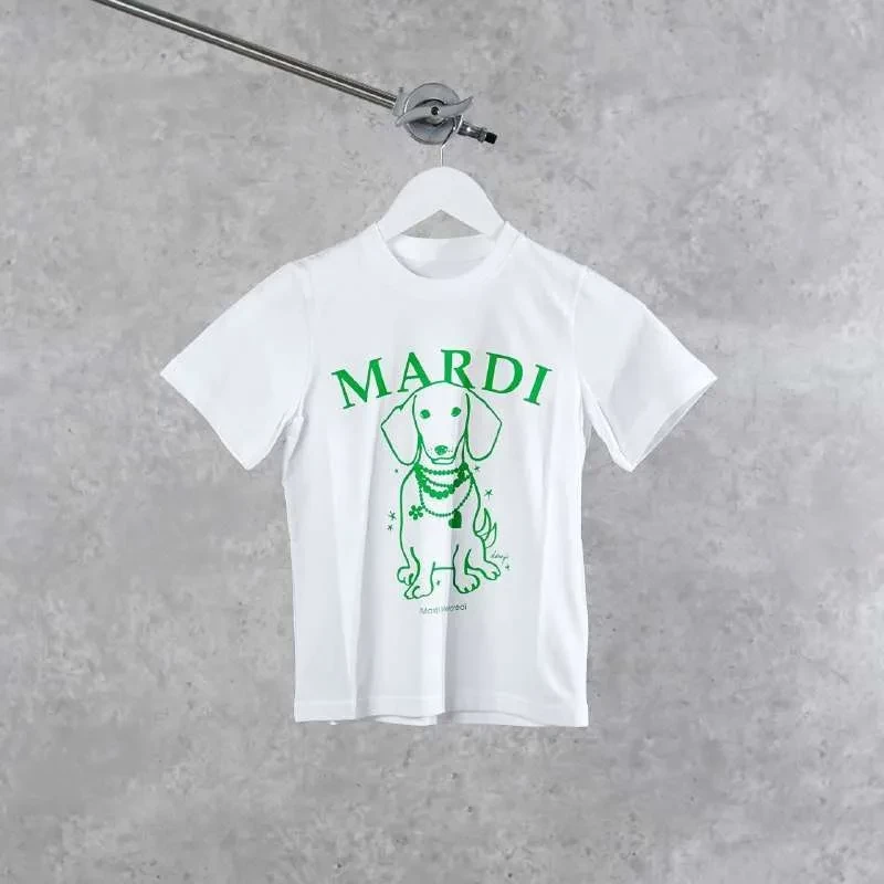 Kaos MARDI MERCREDI DOG JUMP GREEN WHITE KIDS 100% ORIGINAL