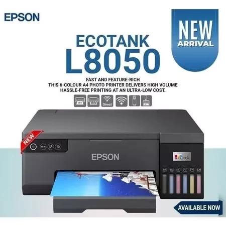 EPSON PRINTER L8050 L-8050 L 8050 INK TANK WI-FI WIFI WIRELESS PRINT PHOTO FOTO ECO TANK