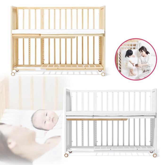 Yamatoya Soinel GL+ Long Baby Crib Bedside Baby Cot