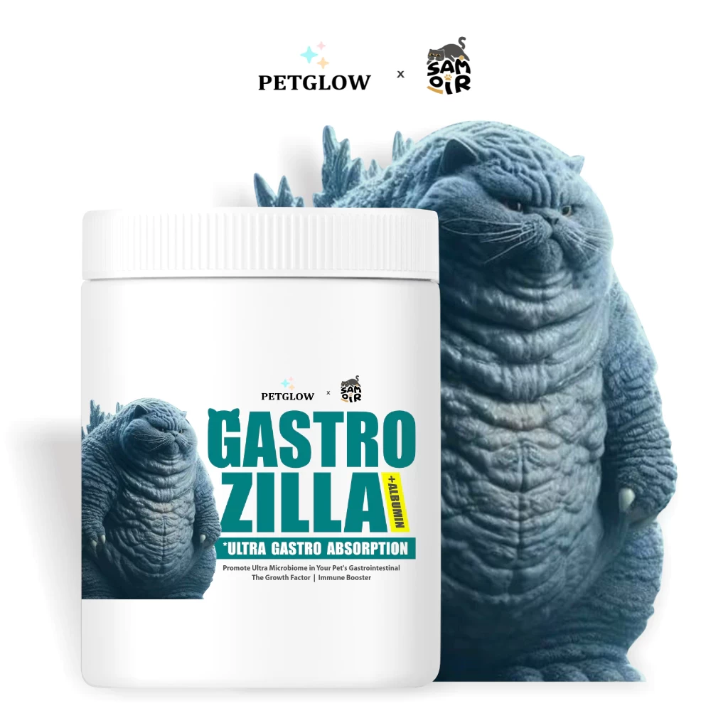 Gastro Zilla by Petglow x Samoir Cat Probiotic Probiotik Penyerapan Protein Vitamin di Pencernaan Usus Kucing Gastrozilla
