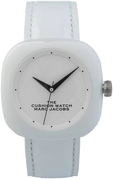Marc Jacobs The Cushion Watch MJ0120184709 Ladies White Dial White Leather Strap