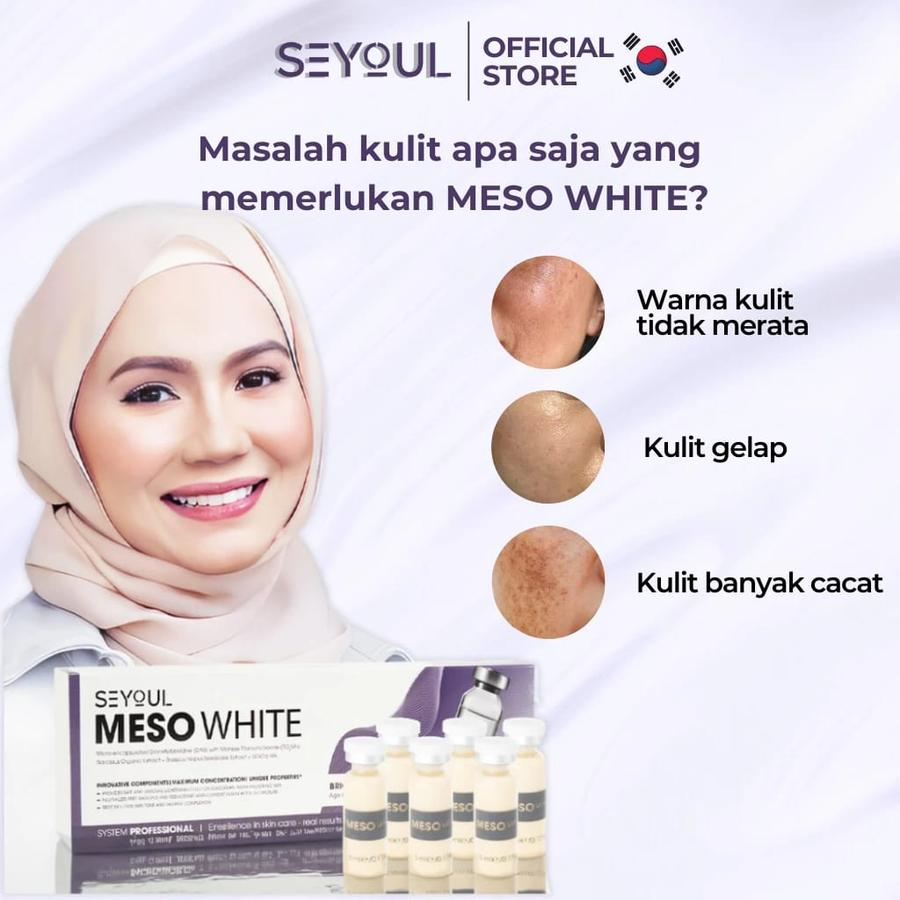 MESO WHITE SEYOUL ORIGINAL SET SEL PUNCA KOLAGEN PEMUTIH KULIT