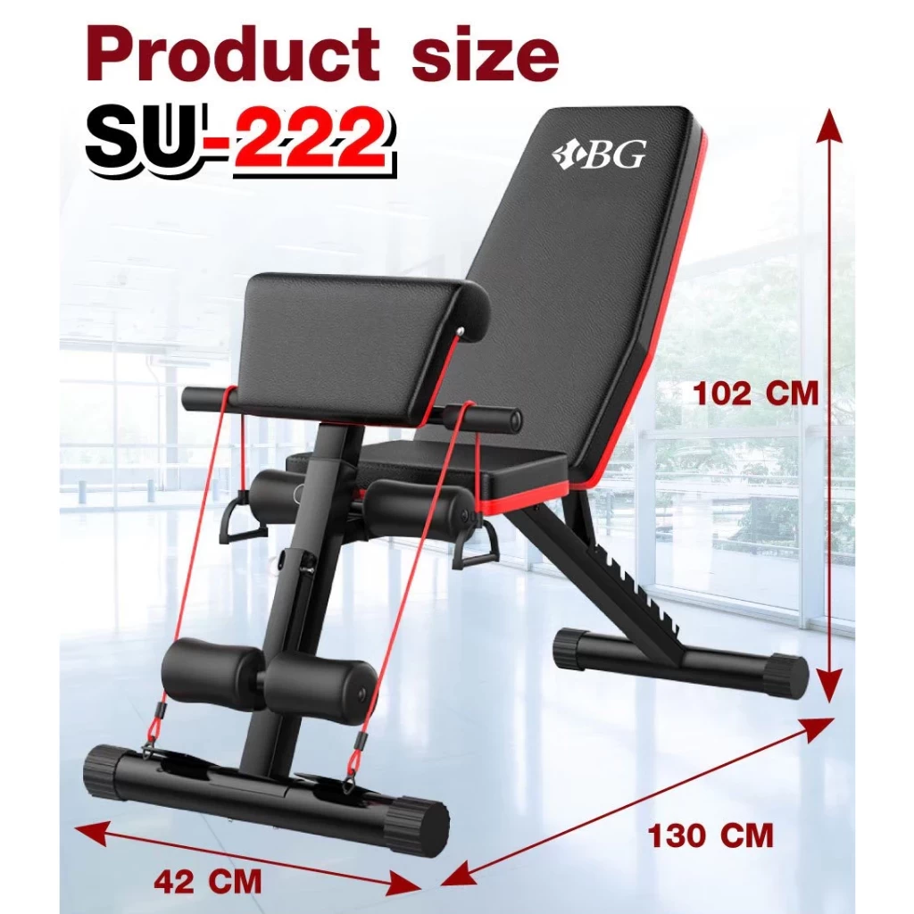 BG Sport Sit Up Bench Press Alat Olahraga Gym Dumbell Sit Up Board Fitness Multifungsi CP