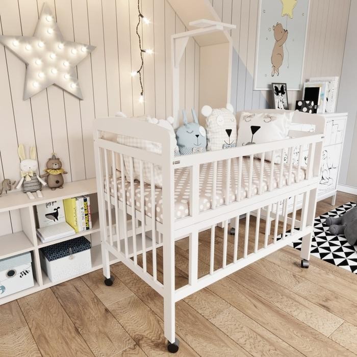 Box baby tempat tidur bayi kayu bumper set kelambu