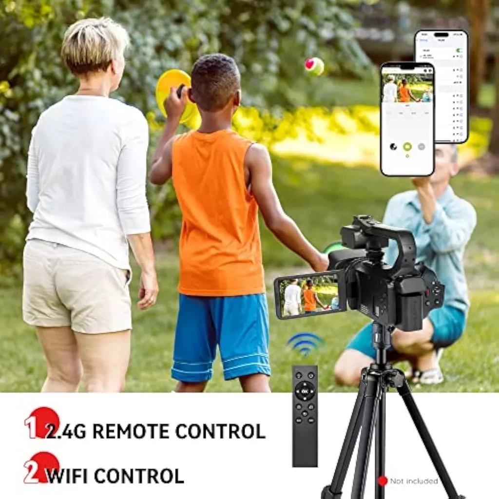 RX200 4K 64MP WiFi 18X Digital Zoom Kamera Digital Genggam Kamera Layar Sentuh 4.0 inci dengan Kontrol Jarak Jauh 2.4G