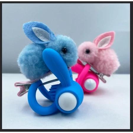 LITBU Jepit Rambut Kelinci / Jepit Gaya Anak Perempuan Korea / Jepit Rambut Pompom Halus Model Kelinci Aksesories Rambut