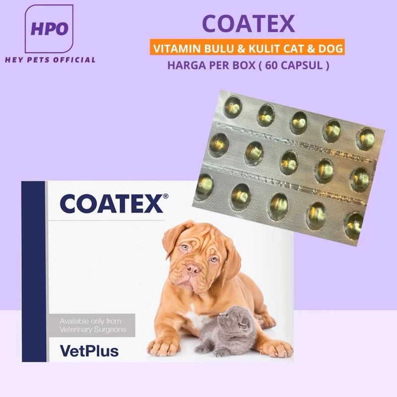 Coatex Vetplus Vitamin Kulit Dan Bulu Untuk Kucing Dan Anjing