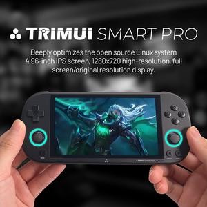 Trimui Smart Pro Retro Handheld Game Console 4.96 Inch IPS Screen Linux Portable RGB Double Joystick Video Game Player