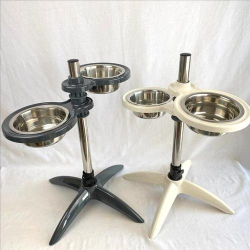 PURELUXE Lifting Bowl for Dog / Tempat Makan Anjing Mangkuk Stainless - M, Putih