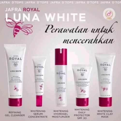 Jafra Luna White Skincare Pencerah Wajah Perawatan Kulit Kusam Warna Tidak Merata - Whitening Hydrogel Moisturizer