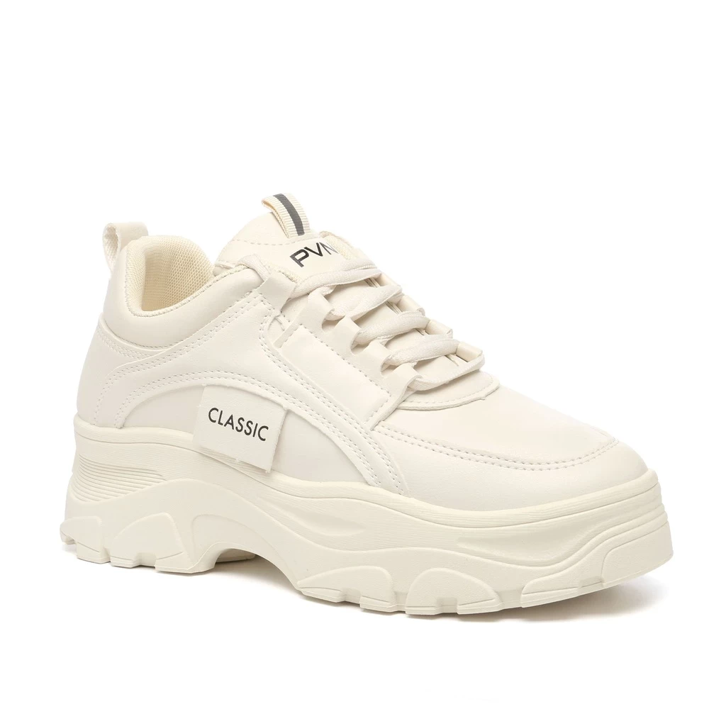 PVN Yeri Sepatu Sneakers Wanita Putih Hitam Kasual Sport Shoes White Black 320