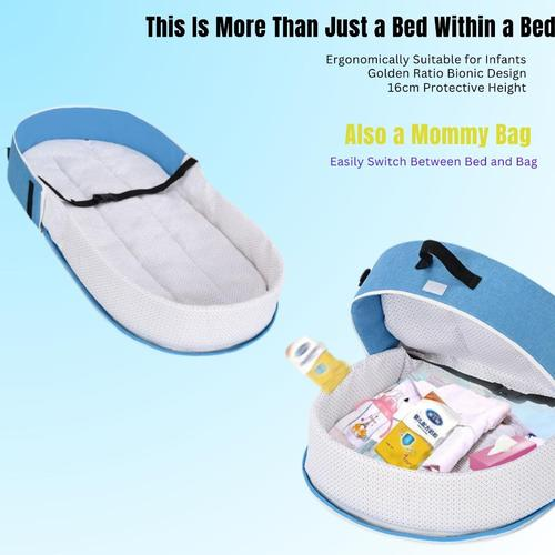 Babylief Portable Travel Bed – Tempat Tidur Bayi Lipat dengan Kelambu, Praktis & Anti Nyamuk untuk Bepergian