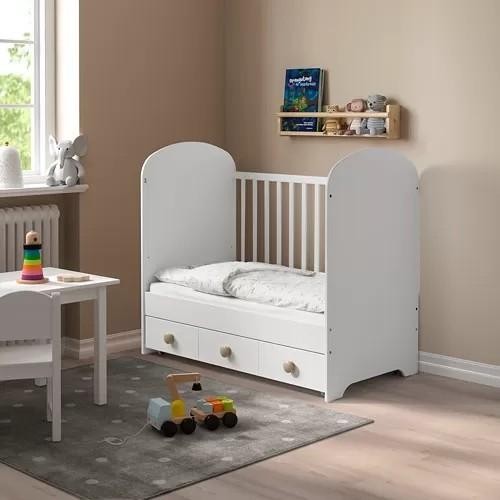 Lowy Ranjang Tempat Tidur Bayi Dg Laci Sweden Baby Cot With Drawer