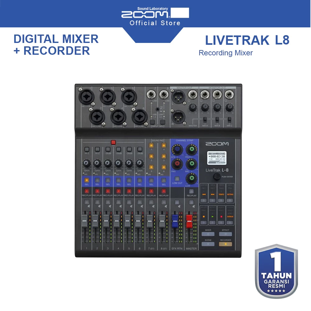 LiveTrak L-8 Recording Mixer