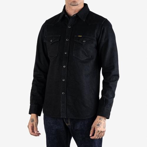 Iron Heart - IHSH-295 14oz Black x Black Selvage Denim Shirt