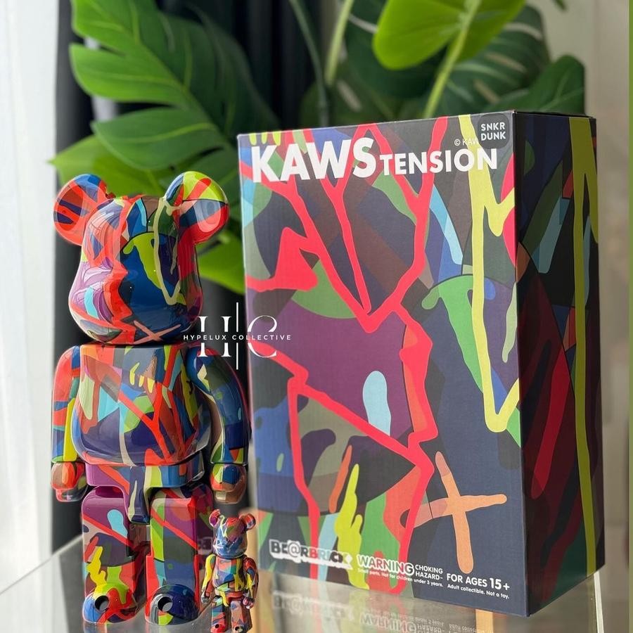 Bearbrick Kaws Tension 400% 100% Figure set