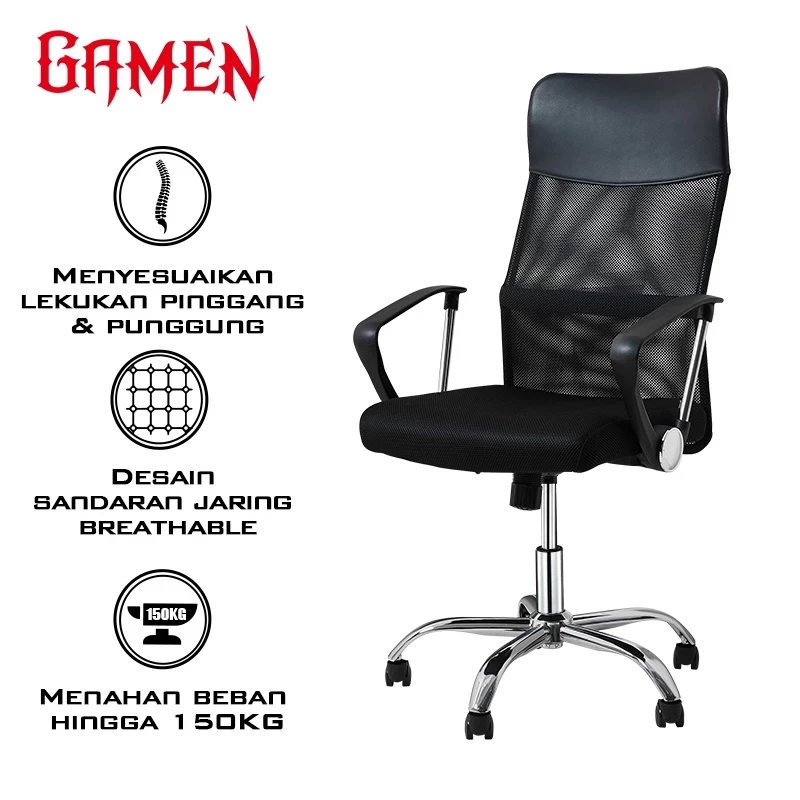 Kursi Kantor Ergonomis / Premium Office Chair GC100 Tahan 150 Kg Original