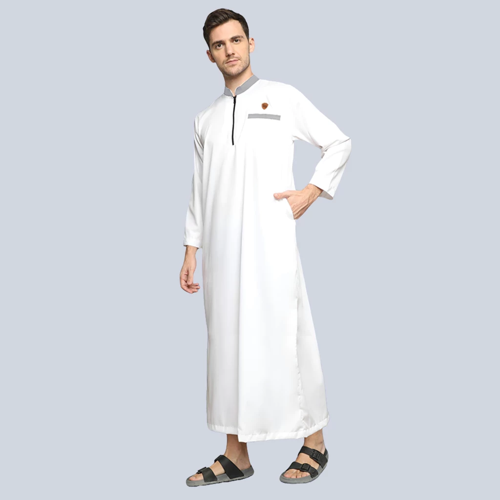Muslim - Jubah Gamis Pria Jubbah Baju Jubah Muslim Polos Dewasa Lengan Panjang Original