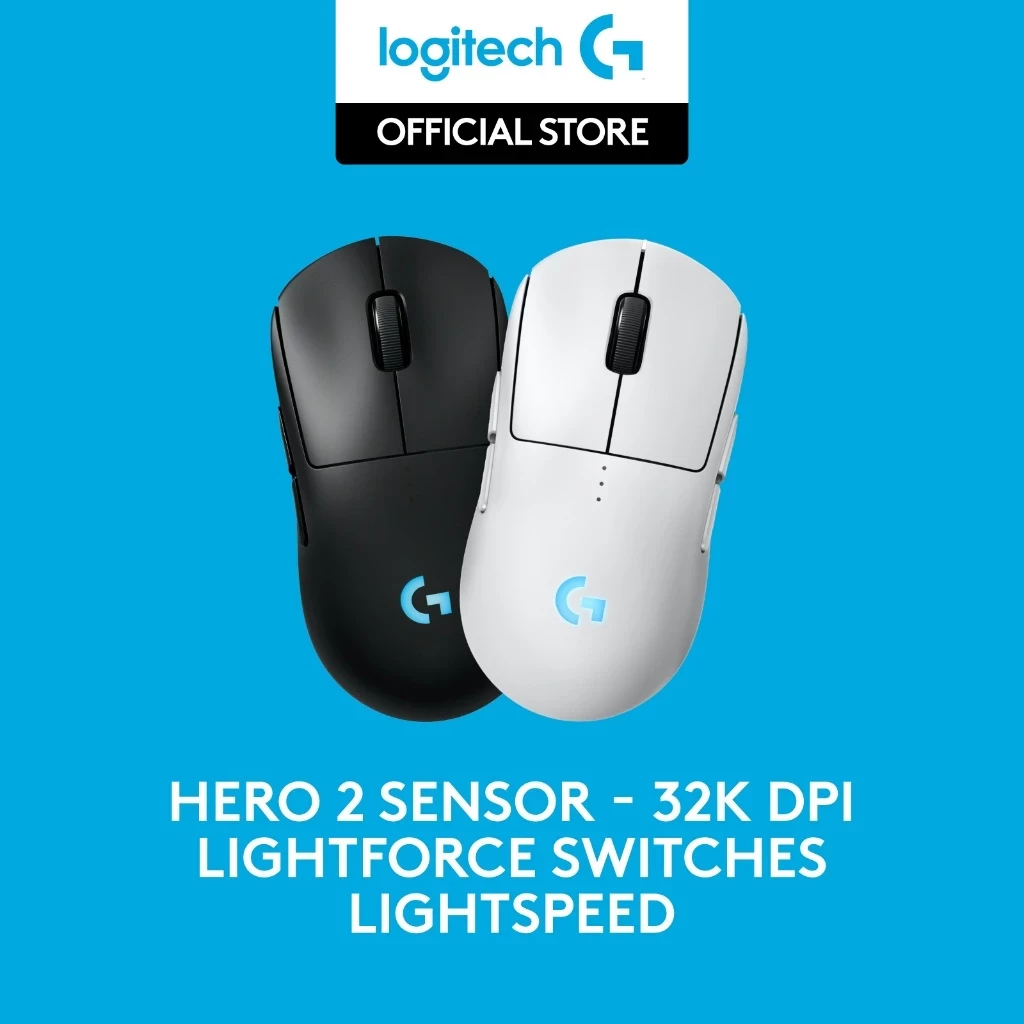 Logitech G PRO 2 LIGHTSPEED Wireless Gaming Mouse, Mouse Tangan Kanan atau Kiri dengan hingga 4 Tombol Samping Magnetik