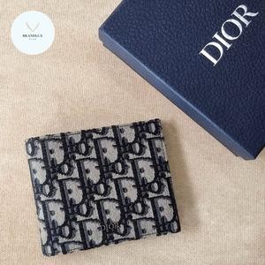 Dior Bifold Oblique Jacquard Wallet Man (All Card) - Beige