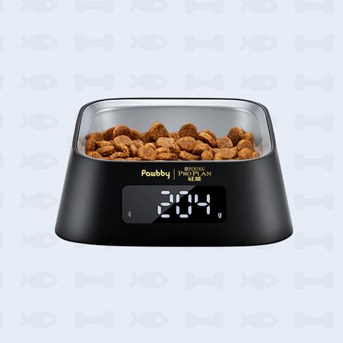 PAWBBY Pet Intelligent Weighing Bowl Measuring Scientific Feeding Quantitative Cat Bowl Dog Food Bowls 6037 - BLACK