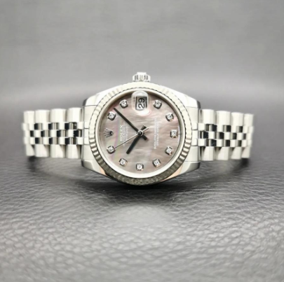 Rolex Datejust Black MOP Diamond Dial 31 mm