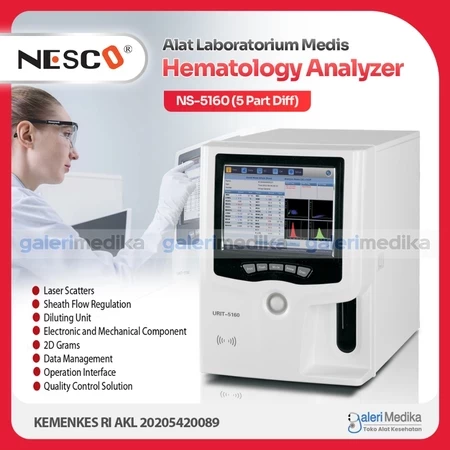 Hematology Analyzer NESCO 5160 Blood Full Automatic 5 Part Diff - Alat Analisis Hematologi Otomatis