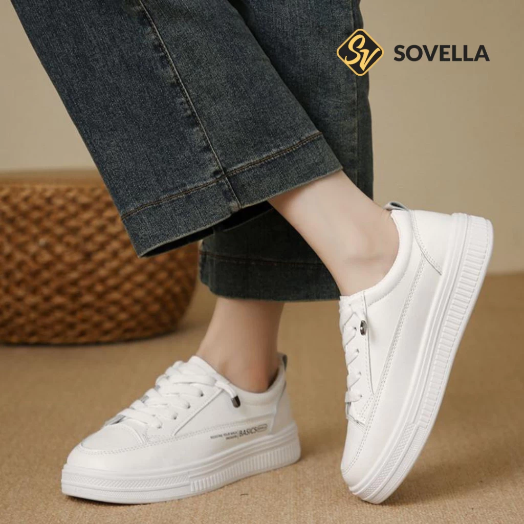 SOVELLA Vivi Sepatu Wanita Putih Polos Casual