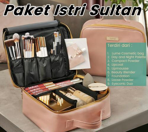 PAKET KOSMETIK ISTRI SULTAN LUMECOLORS 1 SET LENGKAP LUME MAKEUP ARTIS - KULIT PUTIH