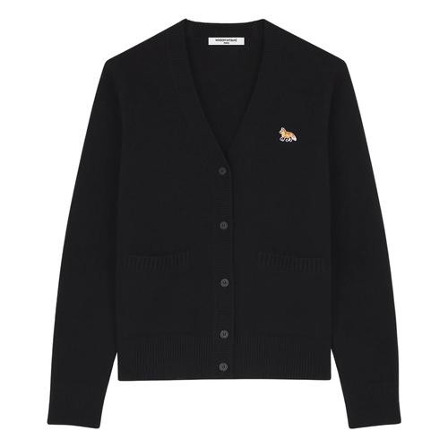 MAISON KITSUNE Baby fox patch boxy cardigan - Black, L