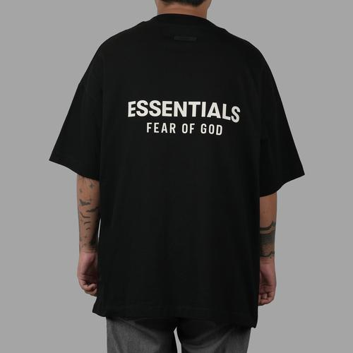 Essentials Jersey Crewneck Black White Tee FW24 (100% Authentic) - M